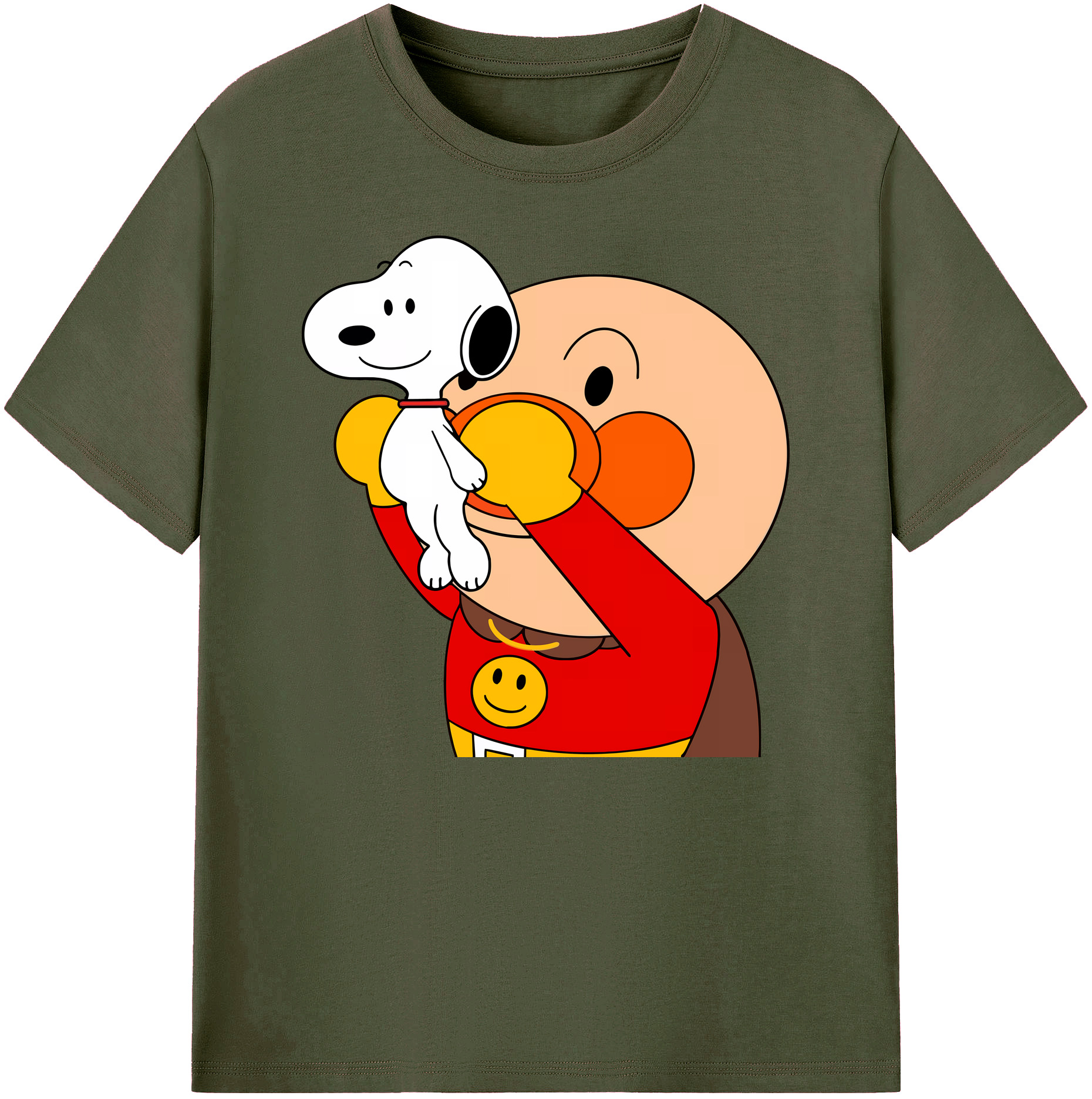 （画像用） アンパンマン Anpanman 綿100％ メンズ半袖Tシャツ｜肌触りやわらか＆通気性